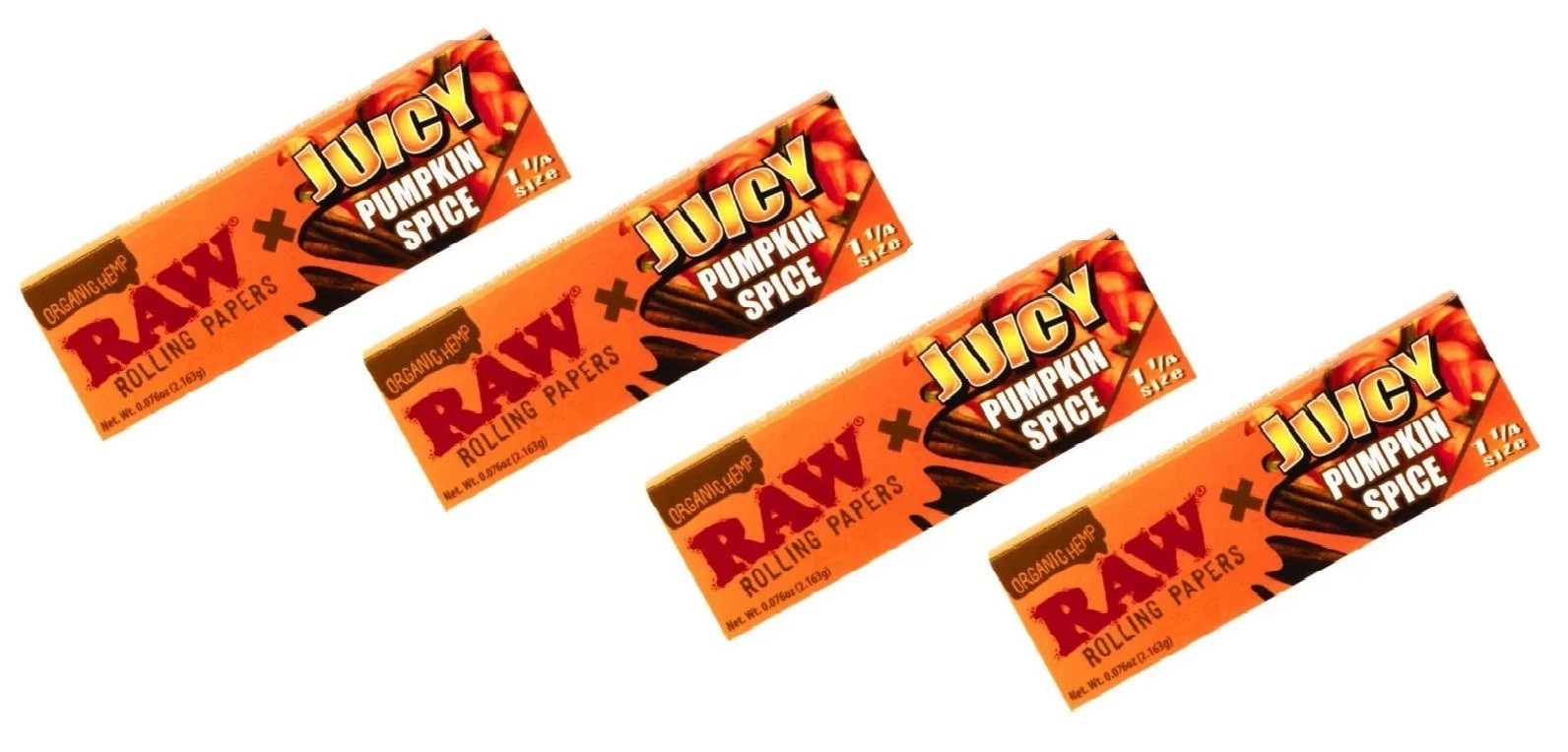 RAW x Juicy Jay’s Pumpkin Spice Organic Hemp Rolling Papers – 1 1/4 (4 Packs) RAW x Juicy Jay’s Pumpkin Spice Organic Hemp Rolling Papers – 1 1/4 (4 Packs)