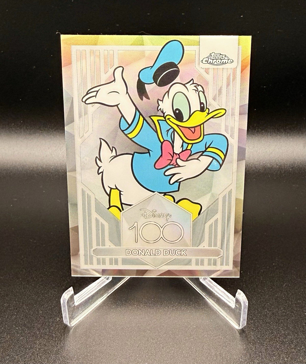 Topps Chrome Disney 100 2023 Donald Duck Trading Card #86 Refractor Topps Chrome Disney 100 2023 Donald Duck Trading Card #86 Refractor
