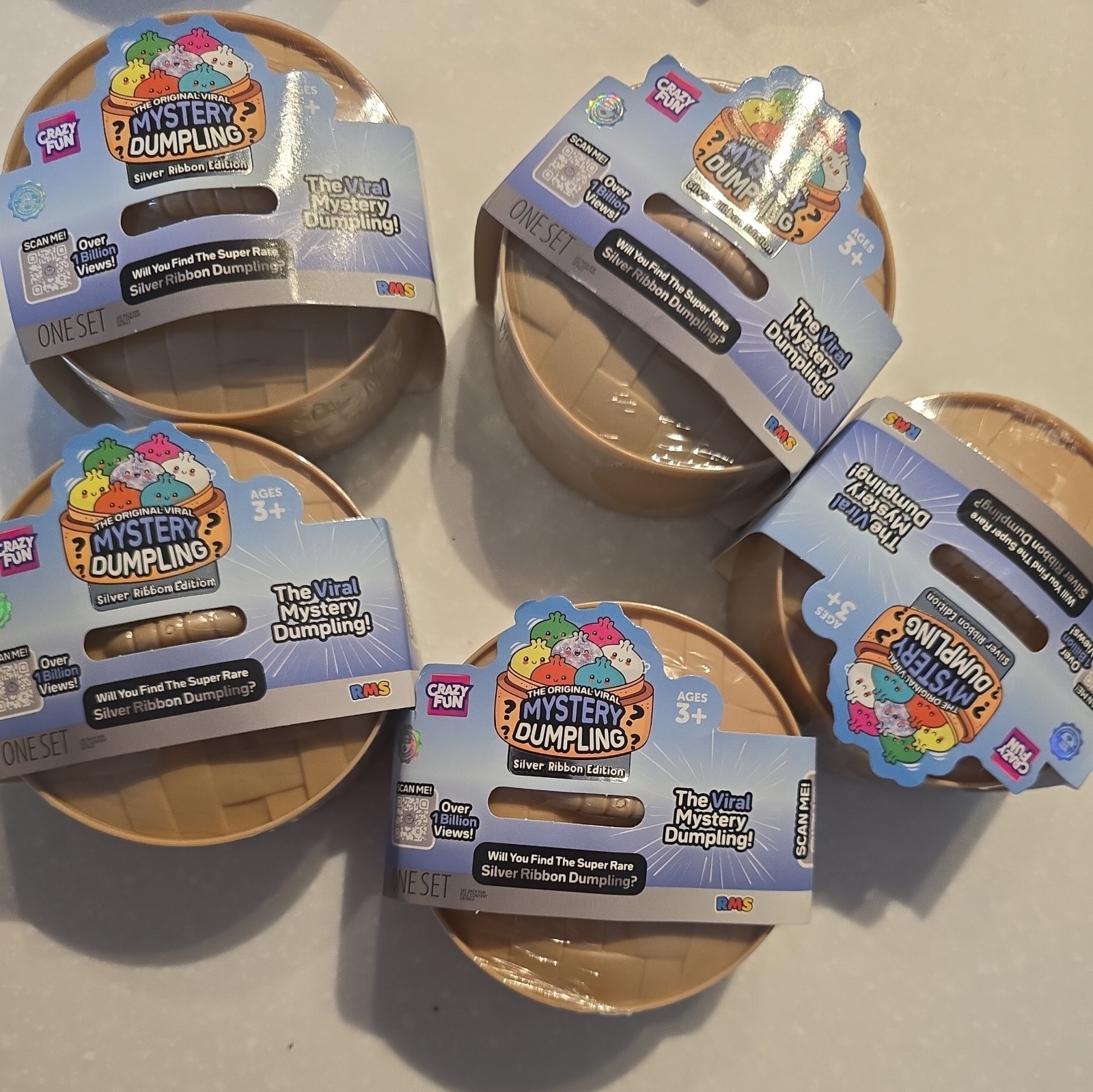 RMS Crazy Fun Original Mystery Dumpling Silver Ribbon Edition Lot Of 5