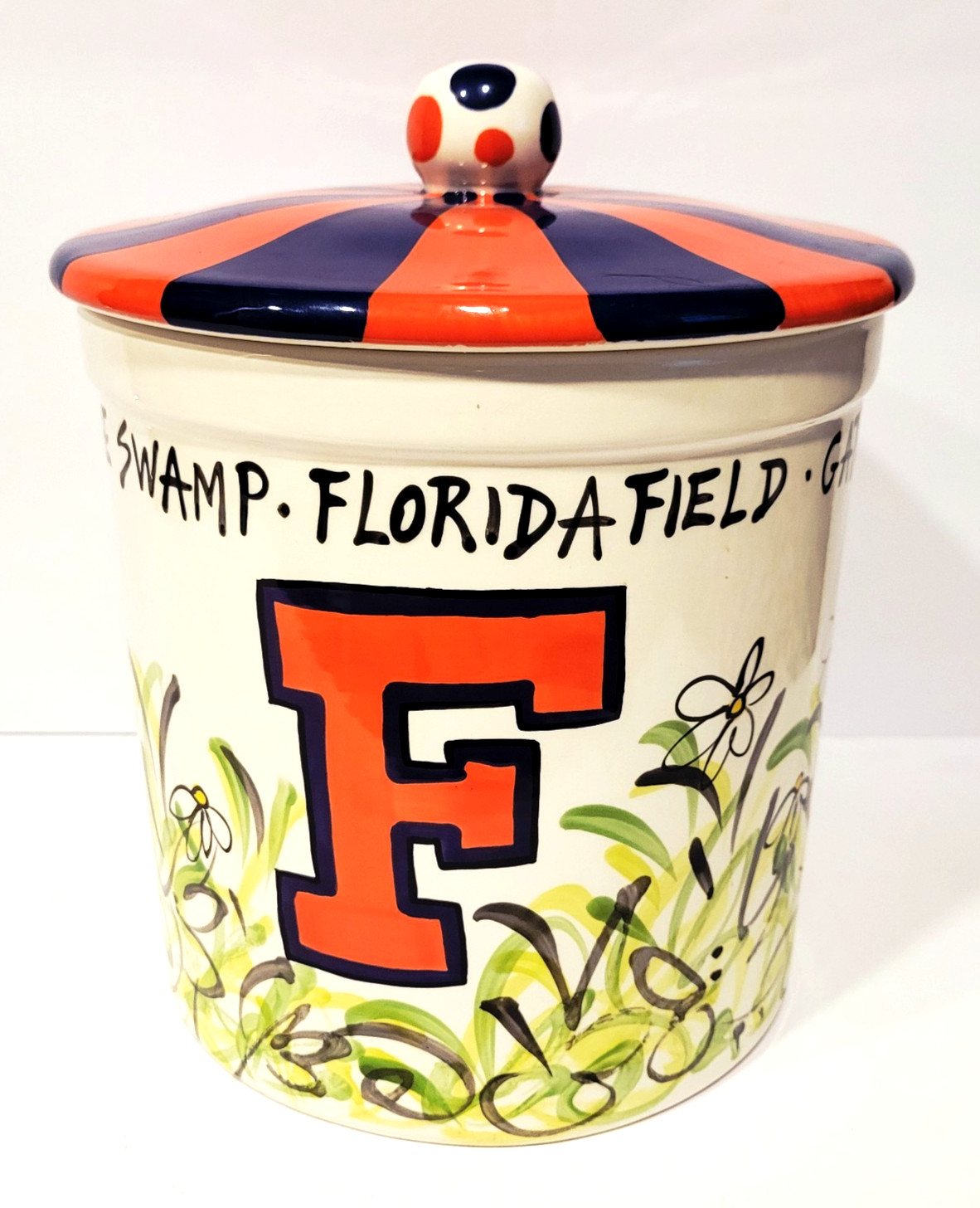 Magnolia Lane University Of Florida Gators Cookie Jar Canister Swamp Field Bait Magnolia Lane University Of Florida Gators Cookie Jar Canister Swamp Field Bait