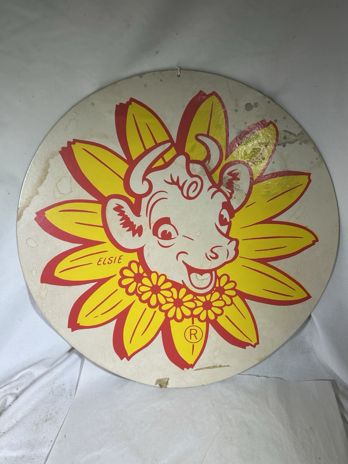 Vintage Borden's Dairy Elsie Cow Cardboard Advertising Sign Double Sided 18" Vintage Borden's Dairy Elsie Cow Cardboard Advertising Sign Double Sided 18"