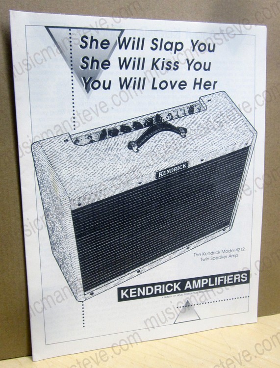 rare 1993 KENDRICK AMPLIFIERS literature - 16 page b/w , combo amps, speakers rare 1993 KENDRICK AMPLIFIERS literature - 16 page b/w , combo amps, speakers