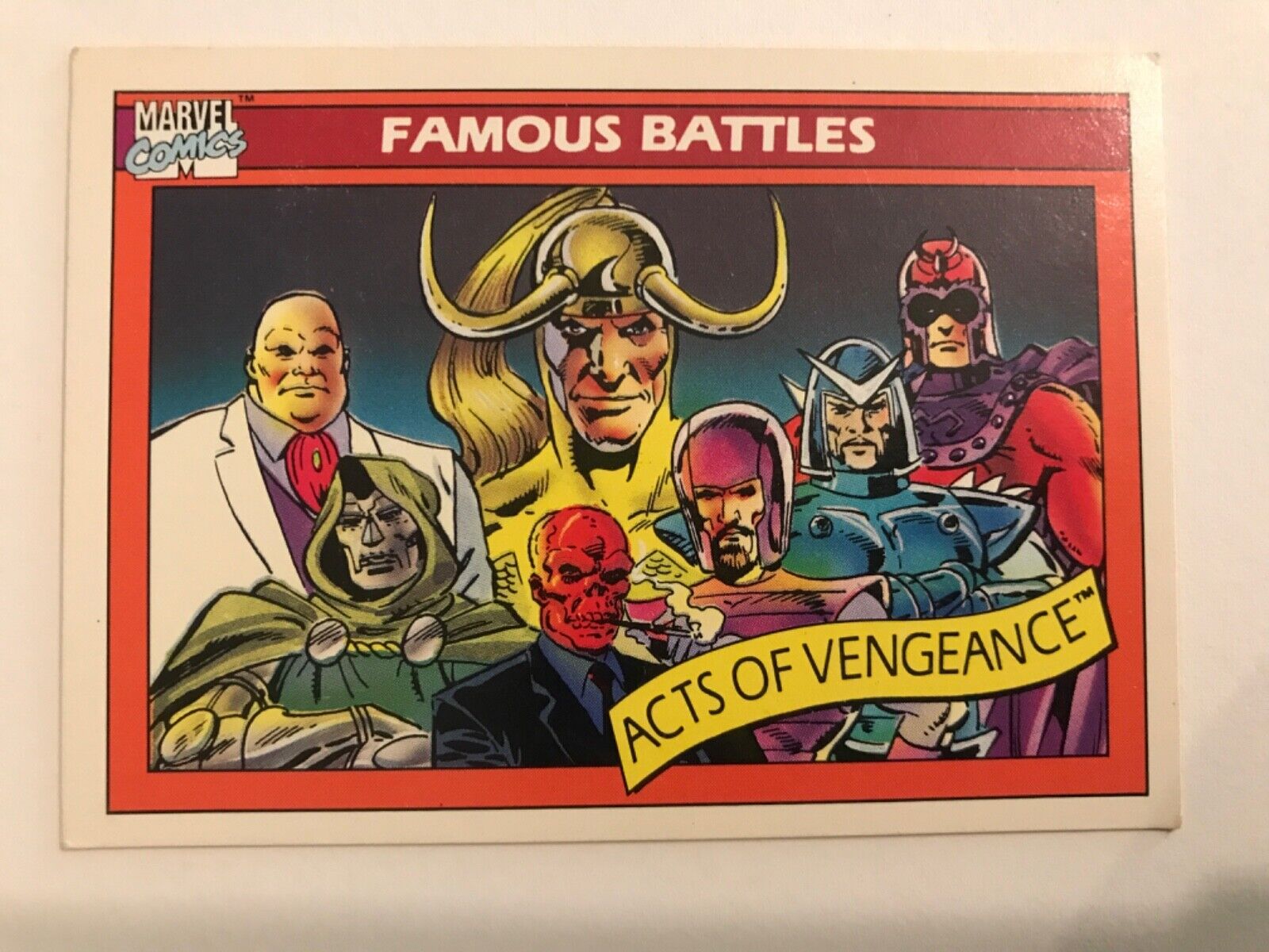 ACTS OF VENGEANCE #105 : MARVEL UNIVERSE Series 1 card; 1990 Impel; Loki