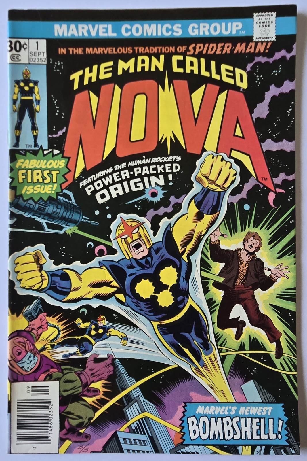 Nova #1 (1976) First Appearance & Origin Richard Rider Marvel Newsstand Nova #1 (1976) First Appearance & Origin Richard Rider Marvel Newsstand