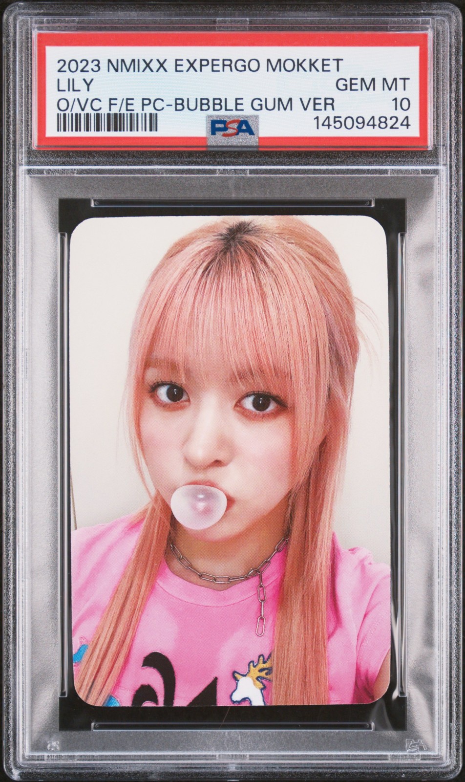 LILY NMIXX 1ST EP EXPERGO MOKKET VIDEO CALL BUBBLE GUM VER. GEM MINT PSA 10 LILY NMIXX 1ST EP EXPERGO MOKKET VIDEO CALL BUBBLE GUM VER. GEM MINT PSA 10