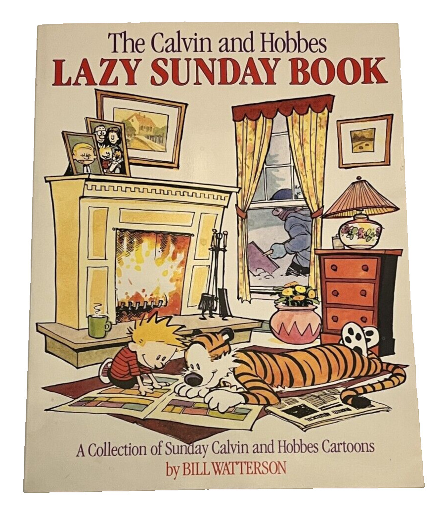 The Calvin And Hobbes Lazy Sunday Book Paperback Comic Strip Bill Watterson 1989