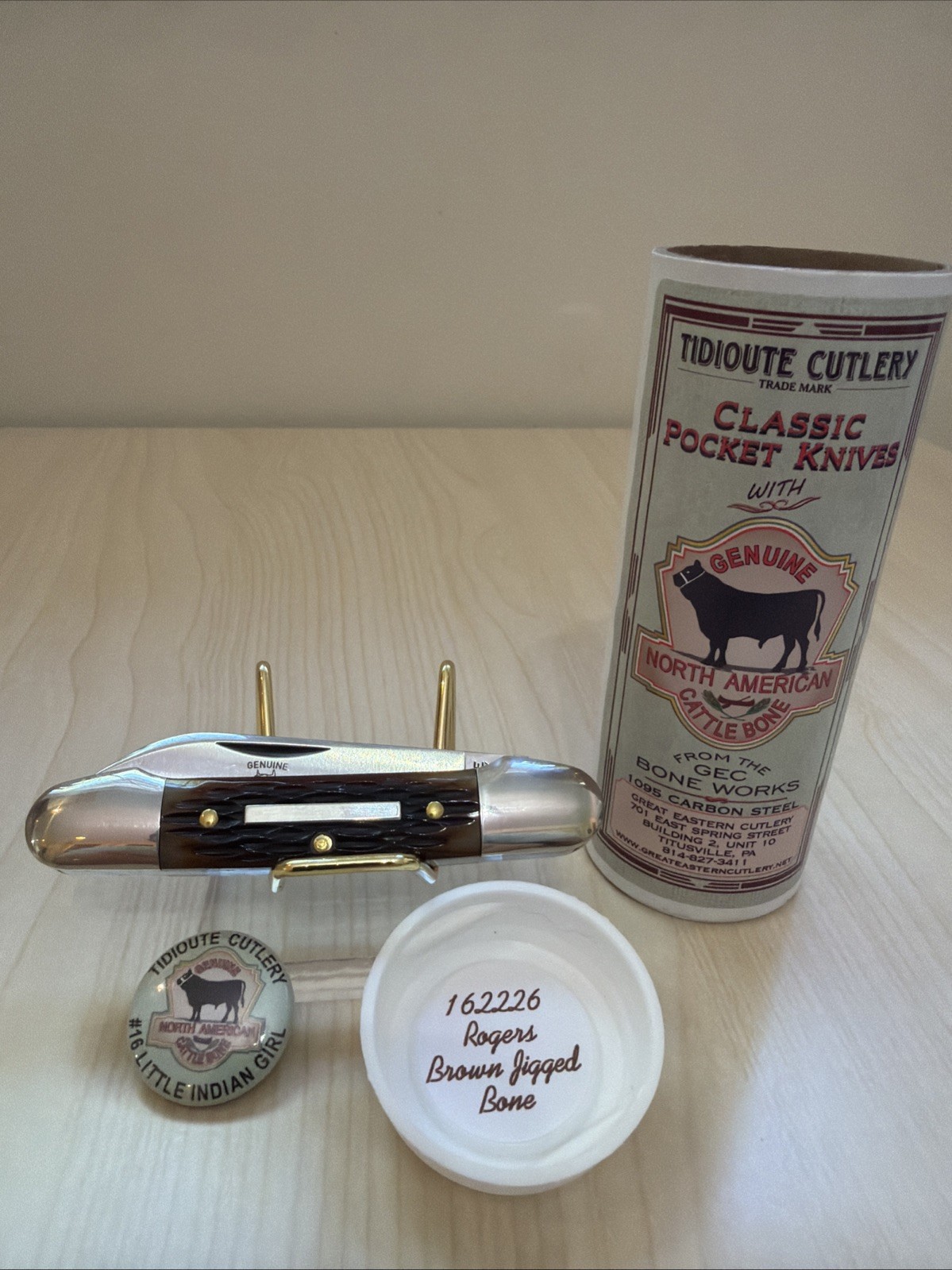 NEW GEC Great Eastern Cutlery #162226 Rogers Brown Jigged Bone NEW GEC Great Eastern Cutlery #162226 Rogers Brown Jigged Bone