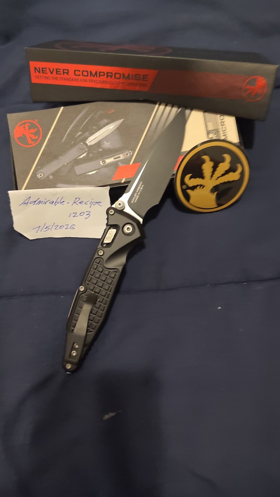 Microtech Socom Aluminum Frag Handles & S/E Black M390MK w/ Lynch NW Pocket Clip Microtech Socom Aluminum Frag Handles & S/E Black M390MK w/ Lynch NW Pocket Clip