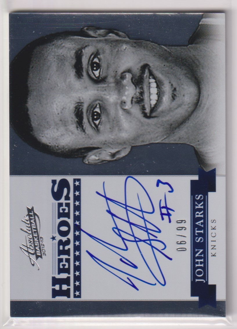 NBA JOHN STARKS AUTO 2012 13 PANINI ABSOLUTE HEROES SIGNATURE Autograph BASKETBA NBA JOHN STARKS AUTO 2012 13 PANINI ABSOLUTE HEROES SIGNATURE Autograph BASKETBA