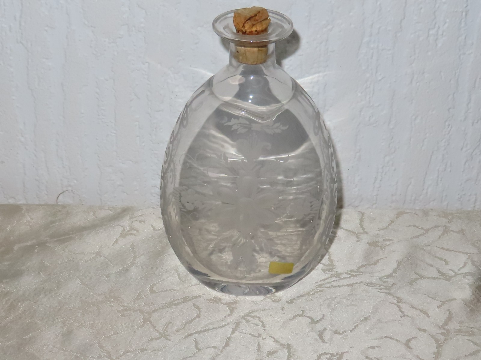 Vintage Transparent Glass Carafe Engraved Ludwigsthal Crown Bavaria Ludwigsthal Vintage Transparent Glass Carafe Engraved Ludwigsthal Crown Bavaria Ludwigsthal