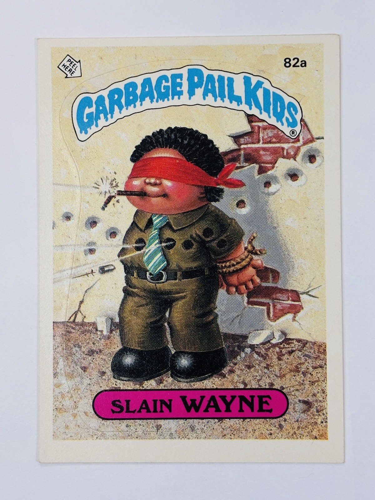 1985 Topps Garbage Pail Kids GPK -Series 2 Glossy #82a SLAIN WAYNE (EX) SEE PICS