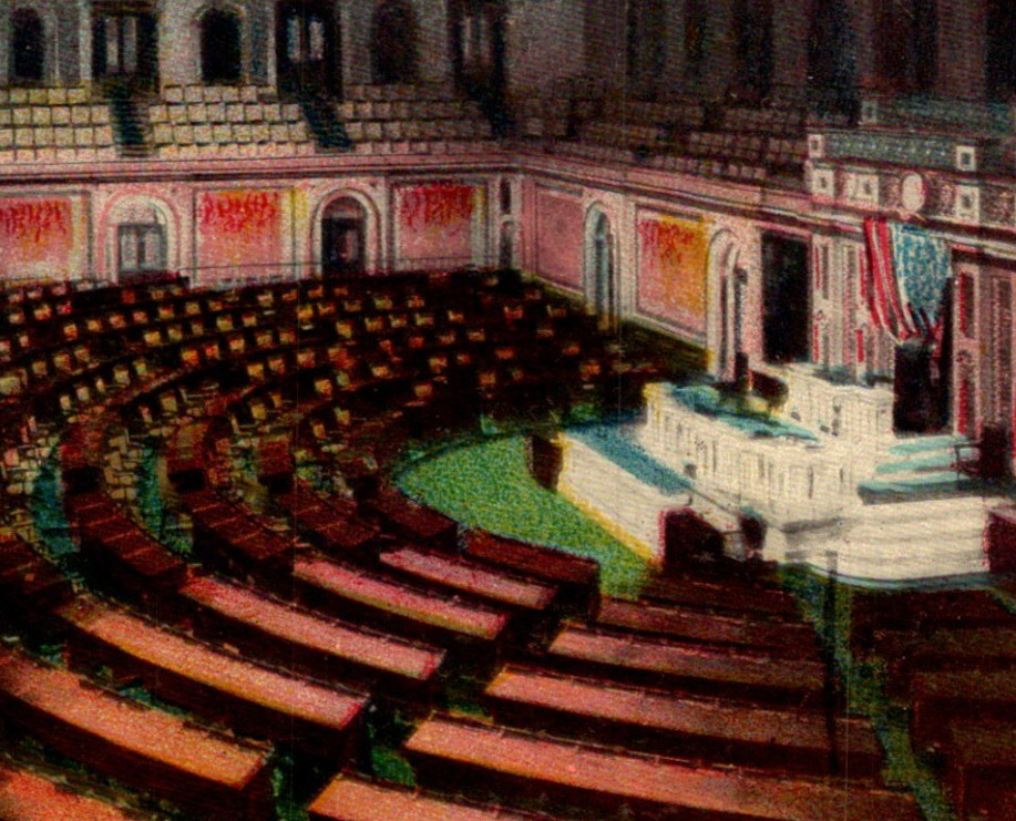 Antique DB Postcard United States Hall Of Representatives Washington DC c1900s Antique DB Postcard United States Hall Of Representatives Washington DC c1900s