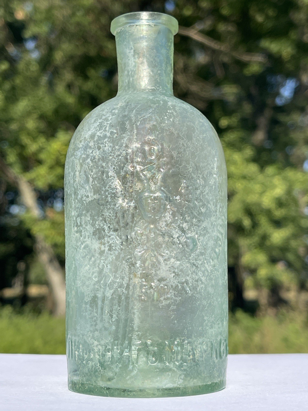 Rare Antique 1872 Moscow Polytechnic Exhibition Ludwig Marks Glass Bottle Flask. Rare Antique 1872 Moscow Polytechnic Exhibition Ludwig Marks Glass Bottle Flask.