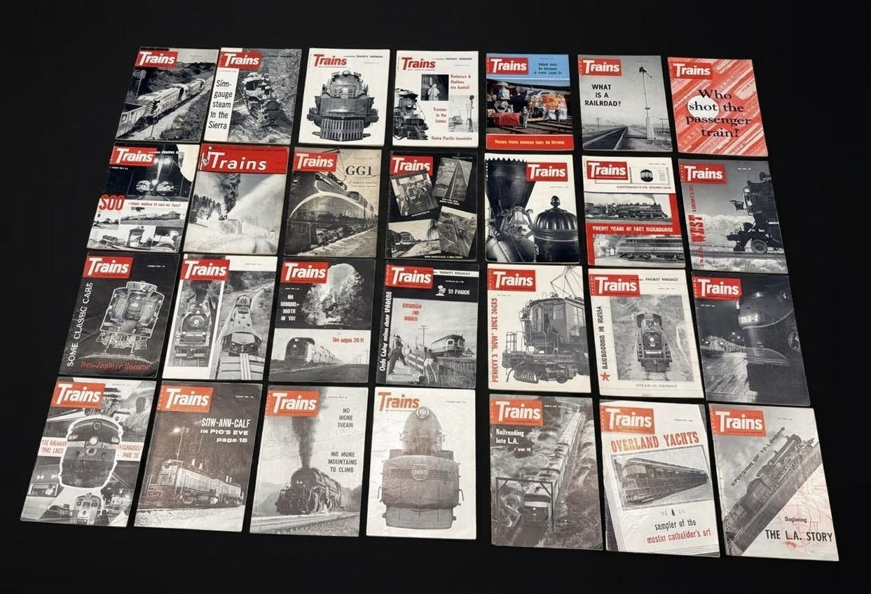 Trains Magazine Lot of 28 Railroad Steam Diesel Locomotives Trains Magazine Lot of 28 Railroad Steam Diesel Locomotives