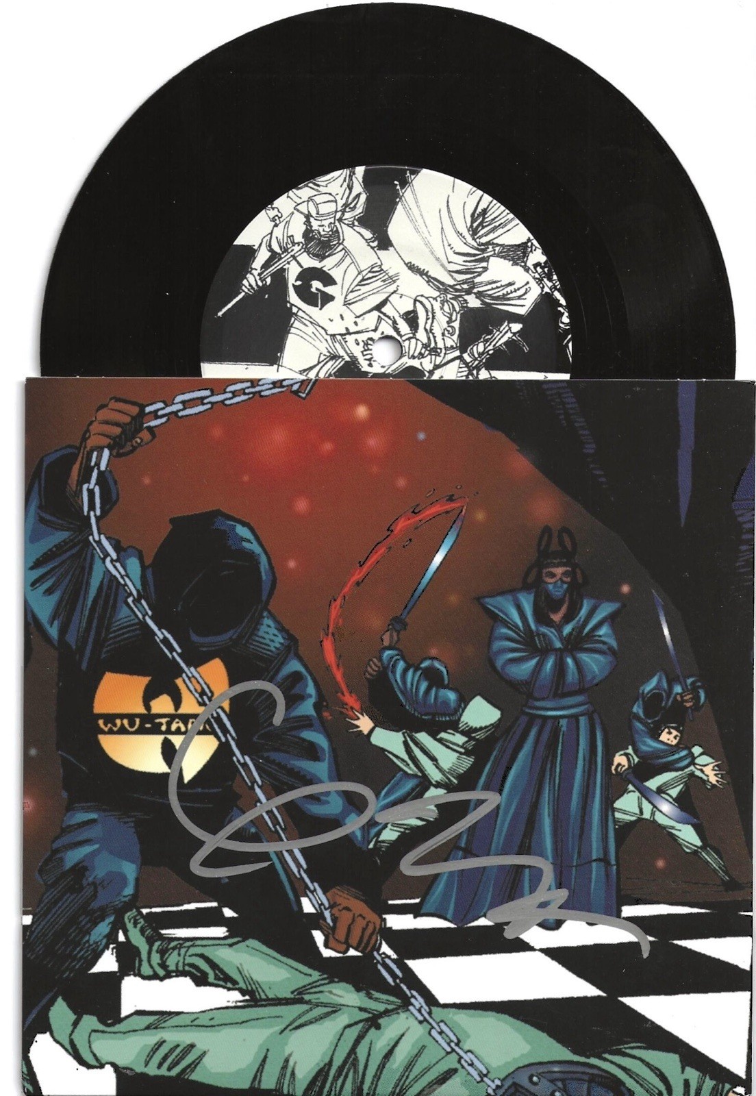 GZA SIGNED 7” LIQUID SWORDS SINGLE VINYL LP WU TANG CLAN GENIUS - BECKETT COA GZA SIGNED 7” LIQUID SWORDS SINGLE VINYL LP WU TANG CLAN GENIUS - BECKETT COA