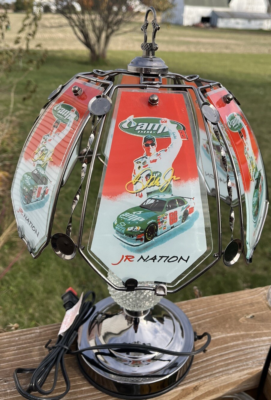 Dale Earnhardt Jr Amp Energy 3 Way Touch Lamp Glass Tiffany Style Tested / Works Dale Earnhardt Jr Amp Energy 3 Way Touch Lamp Glass Tiffany Style Tested / Works