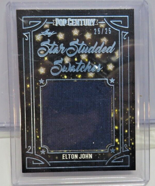 Elton John Star Studded Swatches Platinum Blue 25/25 card 2022 Pop Century