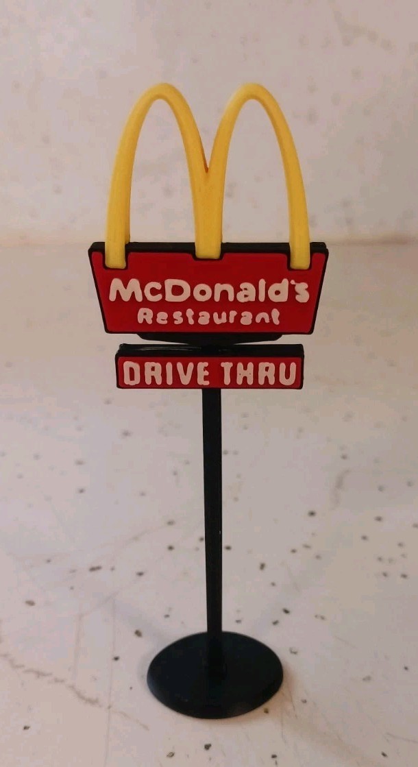 Custom Highway Exit N Scale McDonalds Restaurant Sign DOUBLE-SIDED 4" TALL Custom Highway Exit N Scale McDonalds Restaurant Sign DOUBLE-SIDED 4" TALL