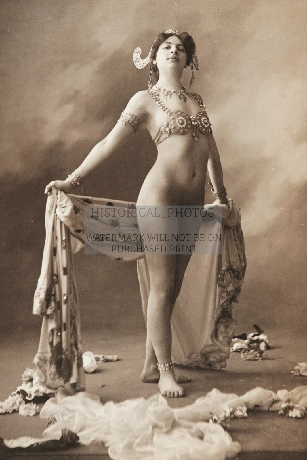 EXOTIC DANCER MATA HARI CONVICTED GERMAN SPY EXECUTED WW1 4X6 POSTCARD PHOTO