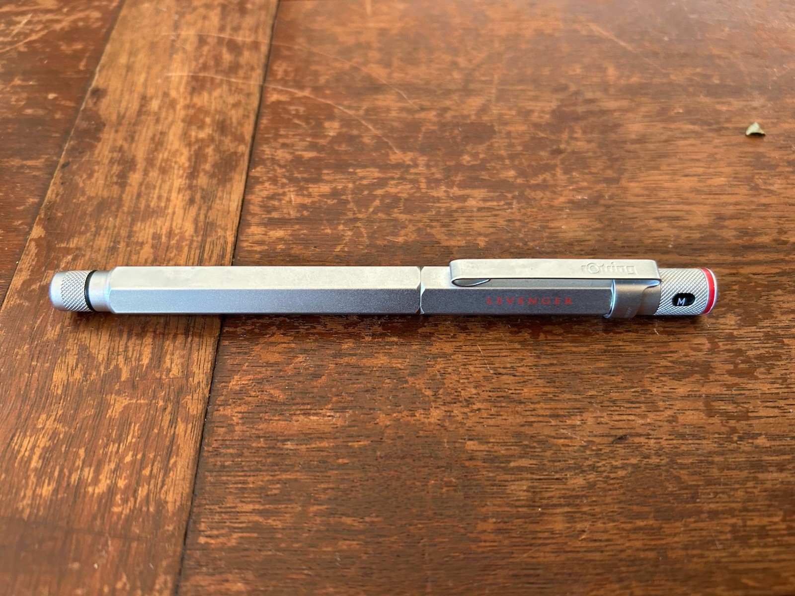 Rotring Levenger Fountain Pen / Rotring 600 Hex Metal Barrel Steel Nib M Rotring Levenger Fountain Pen / Rotring 600 Hex Metal Barrel Steel Nib M
