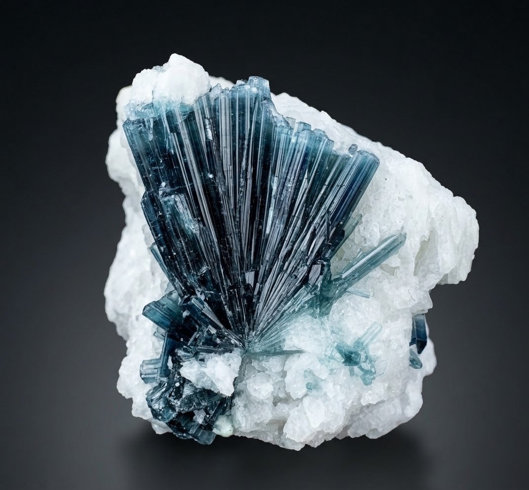 193 Carat Tourmaline Crystal Specimen with Albite From Afghanistan 193 Carat Tourmaline Crystal Specimen with Albite From Afghanistan