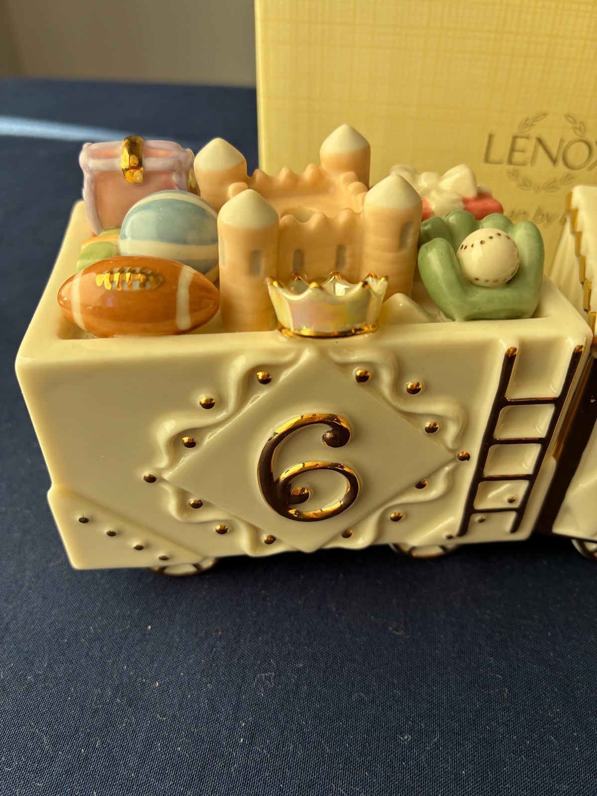 HAPPY BIRTHDAY SENSATIONAL SIX LENOX EXPRESS TRAIN FINE CHINA WITH 24k TRIM HAPPY BIRTHDAY SENSATIONAL SIX LENOX EXPRESS TRAIN FINE CHINA WITH 24k TRIM