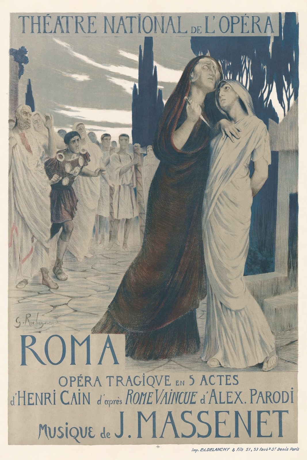 🎭 Roma Opera Tragique Poster - Théatre National de L'Opéra - 24x36” - Premium