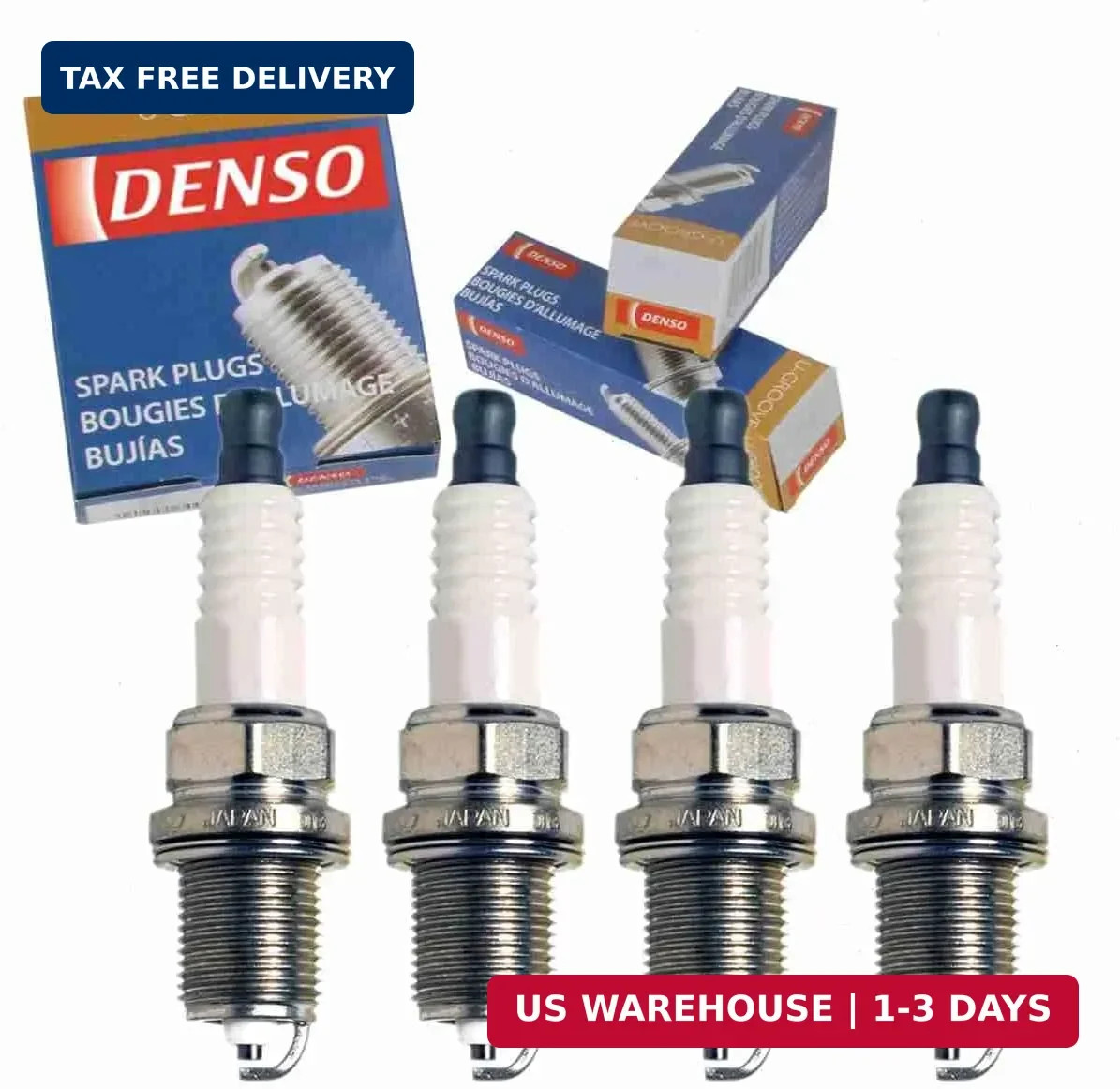 4 pc DENSO Standard U-Groove Spark Plugs compatible with Toyota Corolla 1.6L 1.8 4 pc DENSO Standard U-Groove Spark Plugs compatible with Toyota Corolla 1.6L 1.8