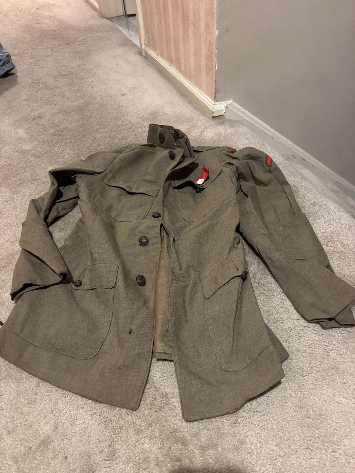 Vintage WWI US Army Wool Service Tunic Khaki Jacket 78TH LIGHTNING DIVISION Vintage WWI US Army Wool Service Tunic Khaki Jacket 78TH LIGHTNING DIVISION