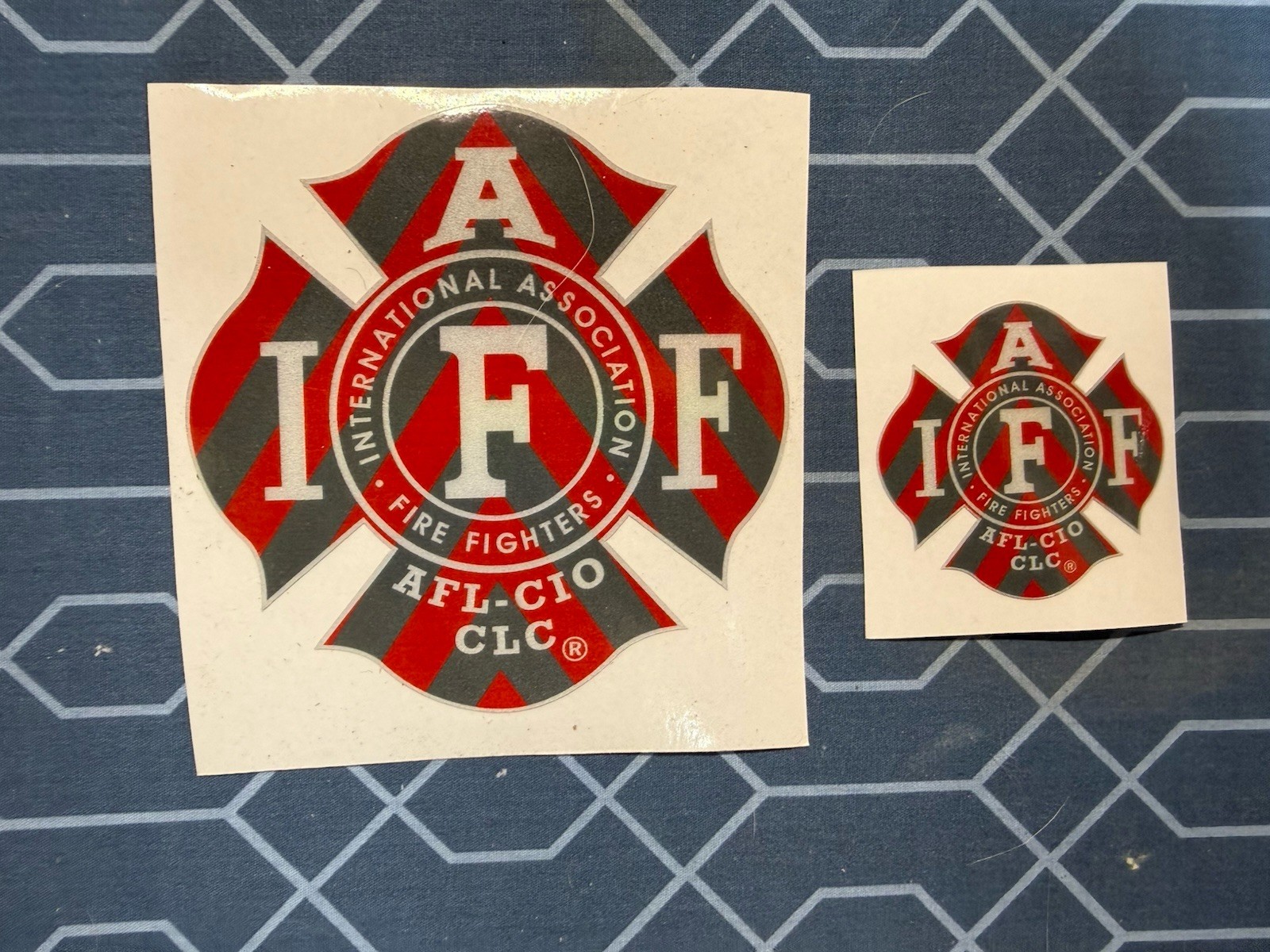 TWO IAFF Career Union Firefighter Decal 3M 1-2” 1-4” RED/GRAY EMS REFLECTIVE TWO IAFF Career Union Firefighter Decal 3M 1-2” 1-4” RED/GRAY EMS REFLECTIVE