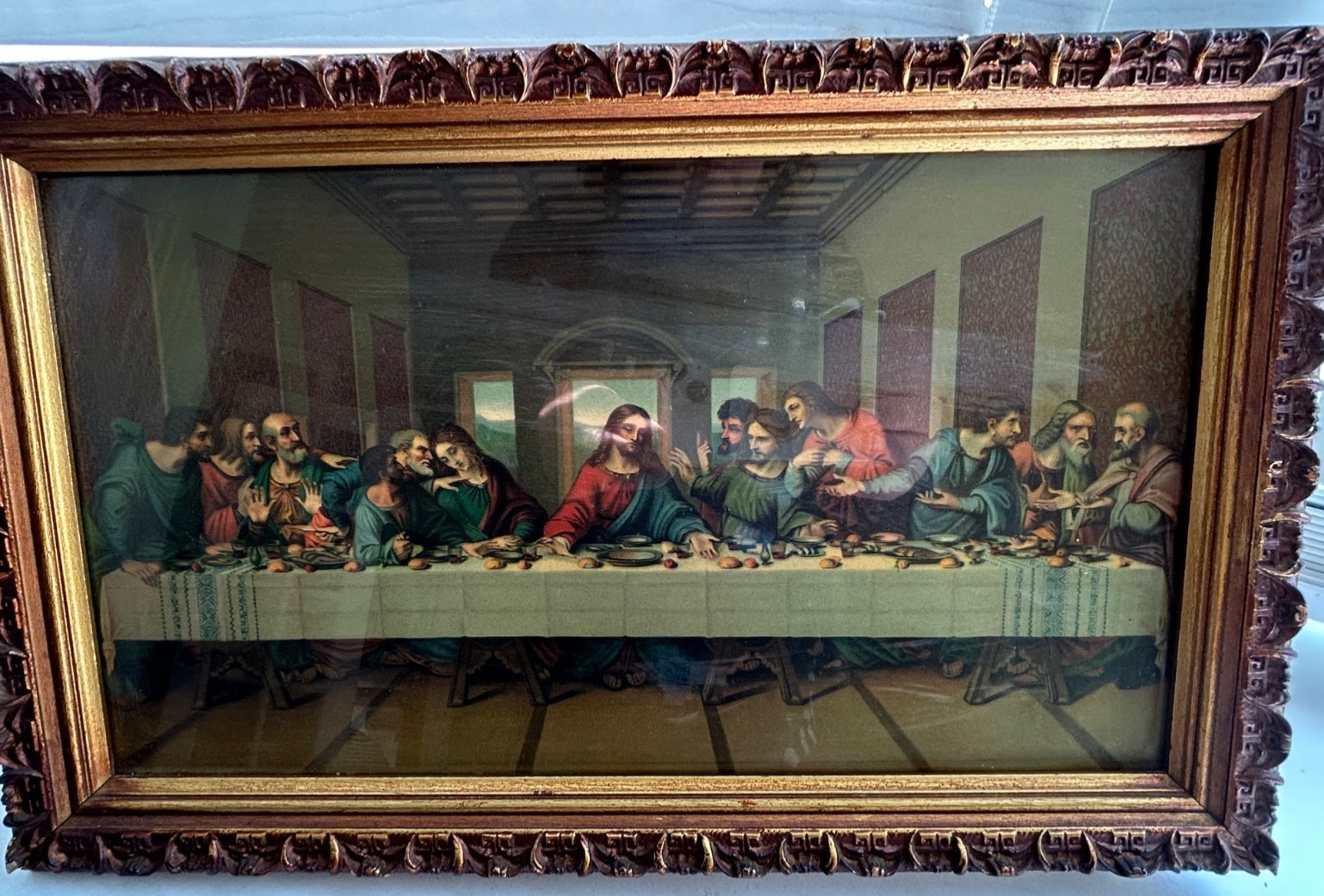 The Last Supper Framed Vintage Print Religious Christian The Last Supper Framed Vintage Print Religious Christian