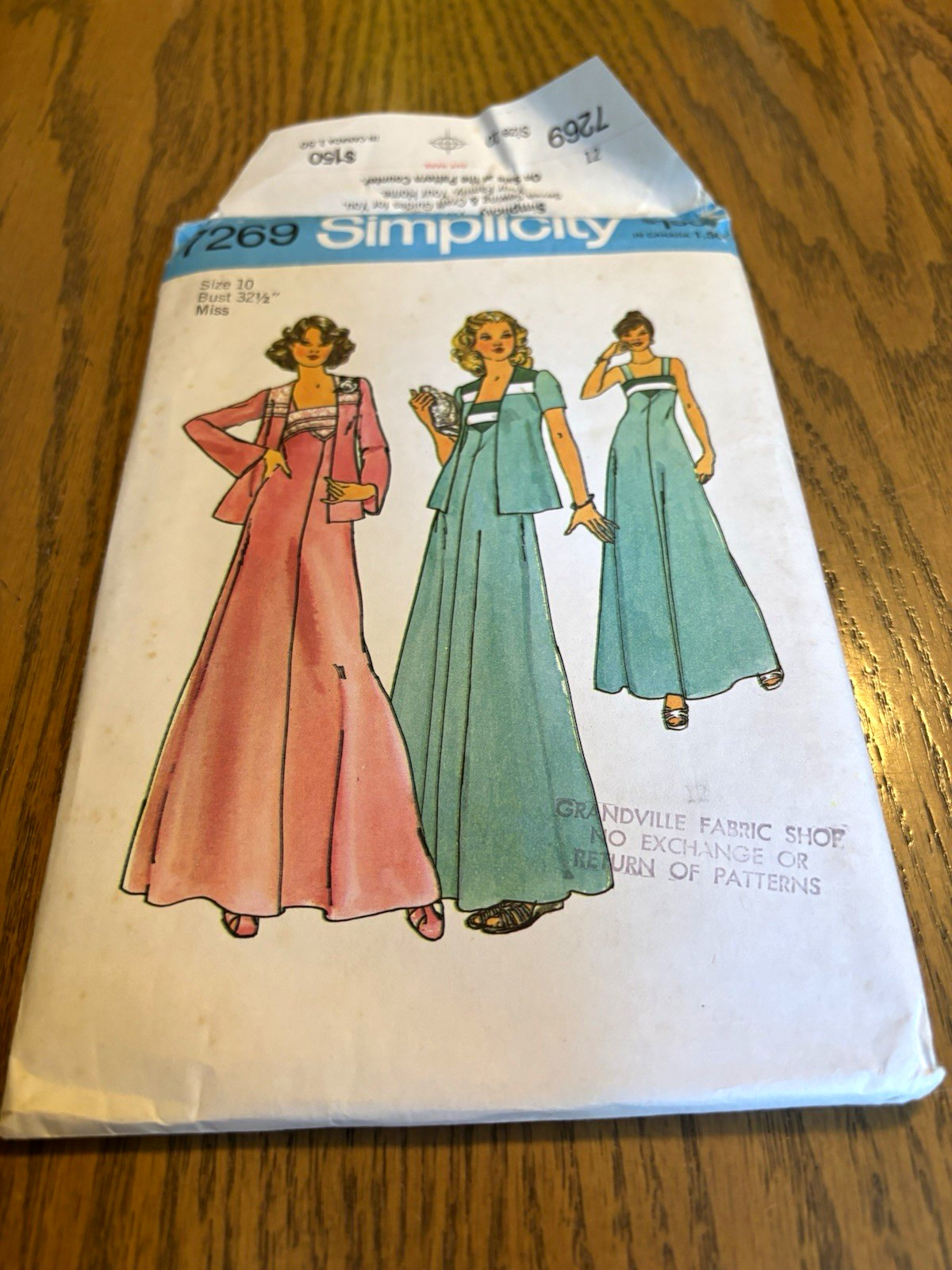 New Simplicity 7269 Women’s long Dress w/Unlined Jacket Sewing Pattern Vintage New Simplicity 7269 Women’s long Dress w/Unlined Jacket Sewing Pattern Vintage