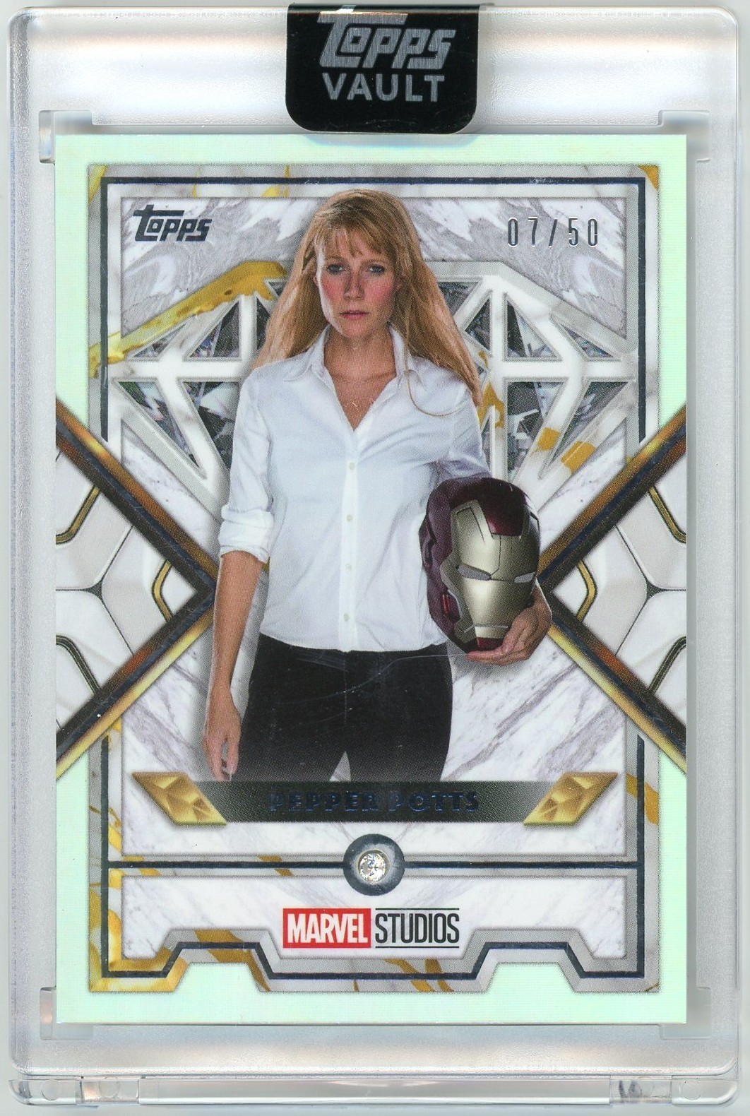 2026 Topps Marvel Vault #MD-28 PEPPER POTTS Diamonds 07/50 Gwyneth Paltrow 2026 Topps Marvel Vault #MD-28 PEPPER POTTS Diamonds 07/50 Gwyneth Paltrow