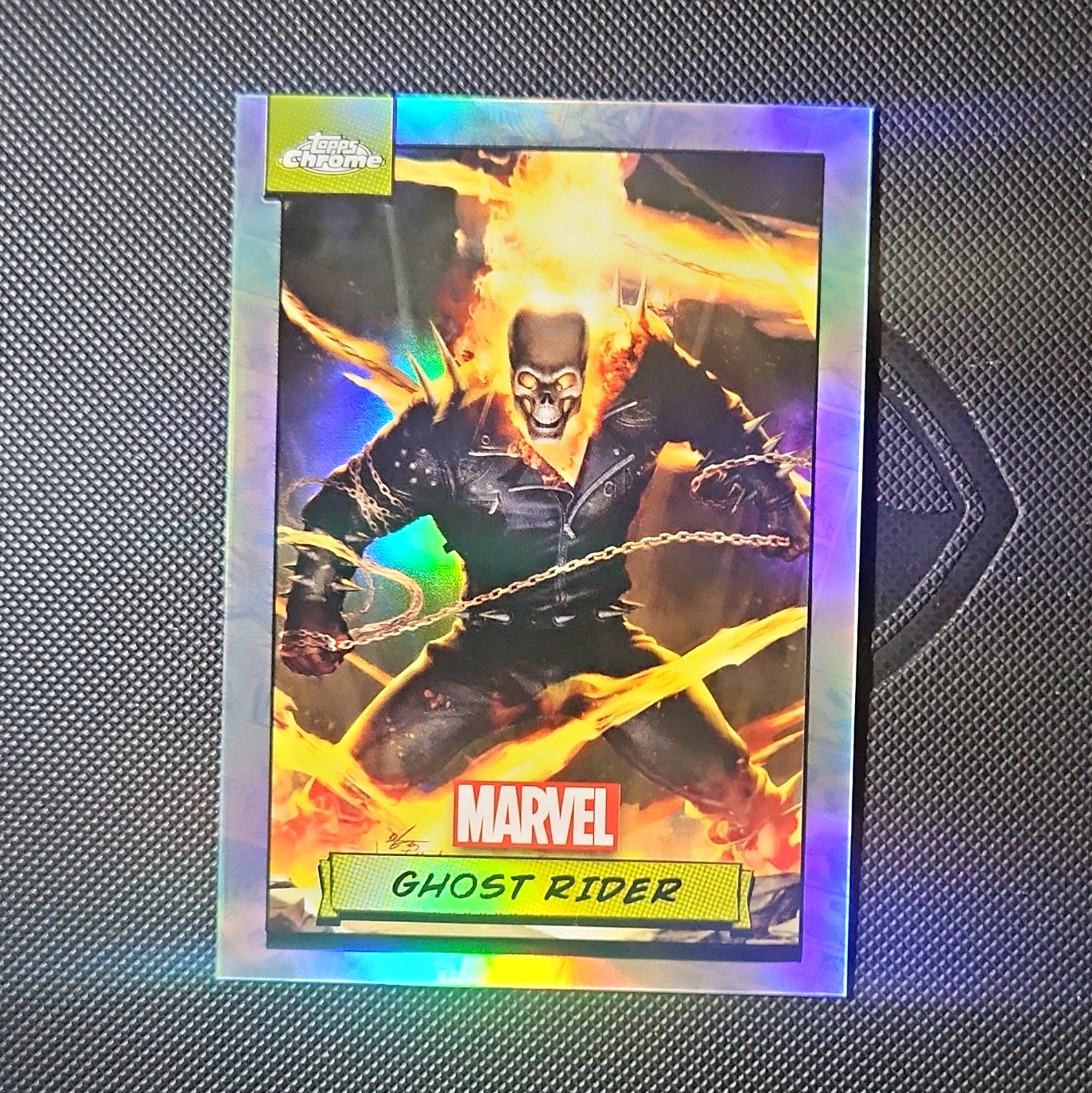 Topps 2024 Topps Chrome Marvel Ghost Rider Refractor #90 Non-Sport Card Topps 2024 Topps Chrome Marvel Ghost Rider Refractor #90 Non-Sport Card