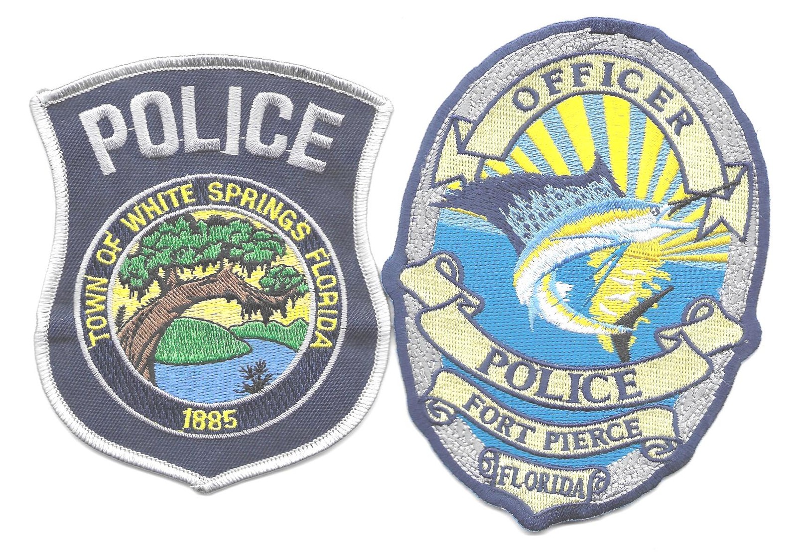 2 GREAT FLORIDA - DEFUNCT TOWN OF WHITE SPINGS PD & AWESOME FORT PIERCE- LARGE 2 GREAT FLORIDA - DEFUNCT TOWN OF WHITE SPINGS PD & AWESOME FORT PIERCE- LARGE