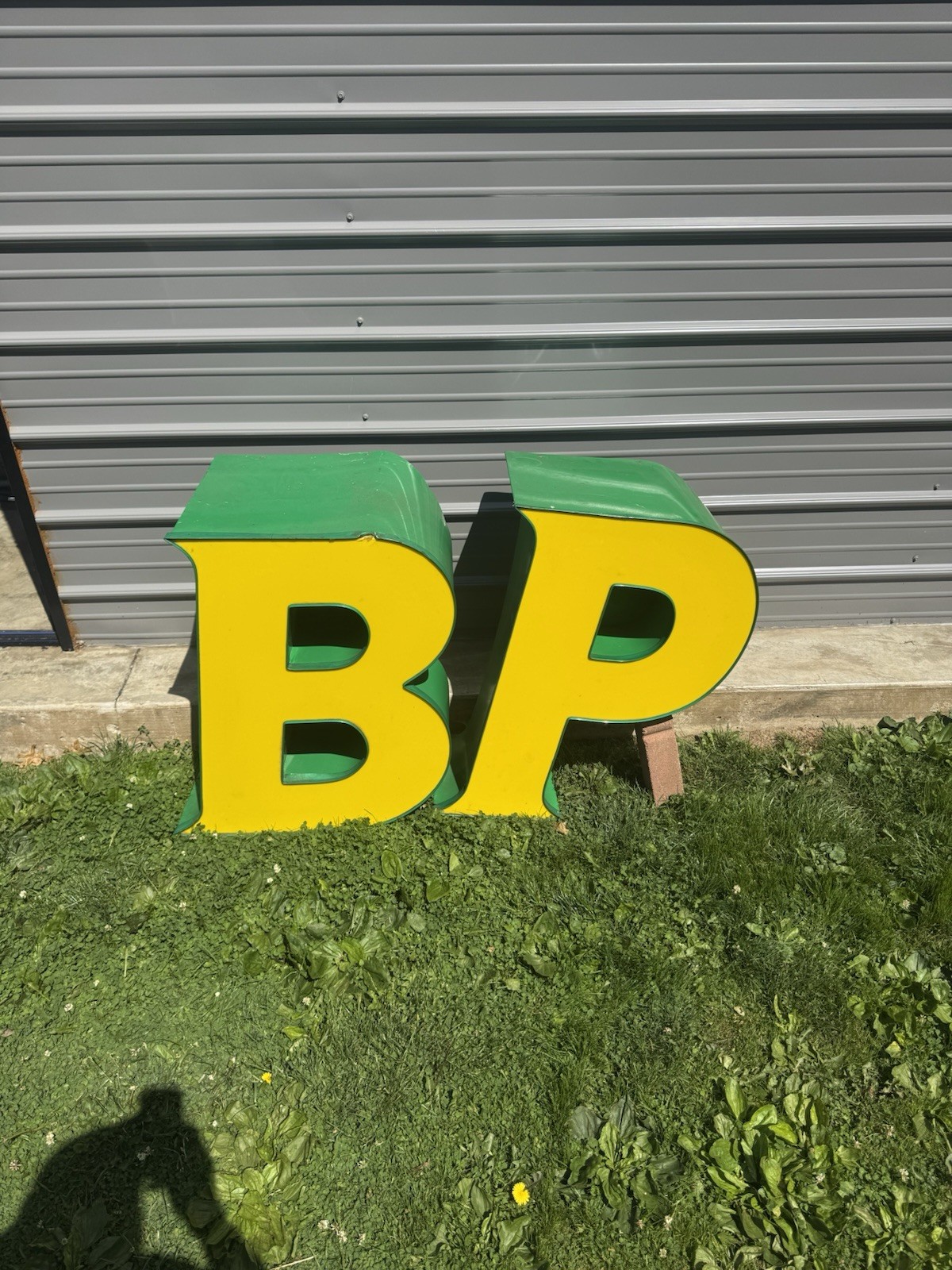 Original Vintage BP Gas Station Channel Letters 32”x 18” British Petroleum Sign Original Vintage BP Gas Station Channel Letters 32”x 18” British Petroleum Sign