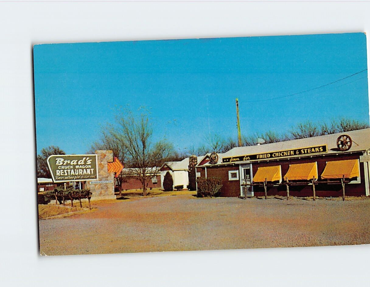 Postcard Brad\'s Church Wagon McAlester Oklahoma USA