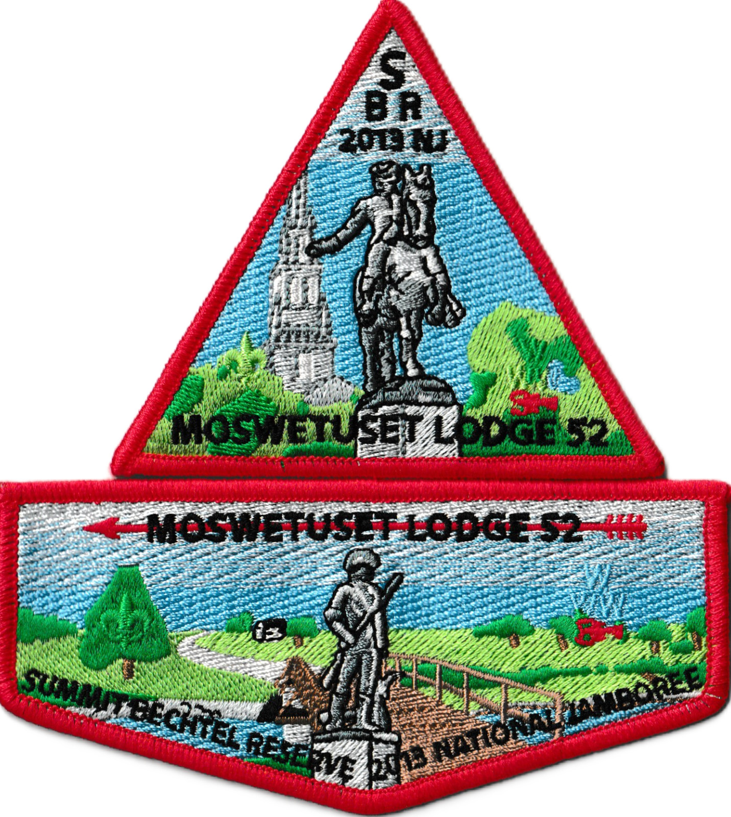 Moswetuset Lodge 52 Boston Minuteman MA Flap Set of 2 Red Bdr (AR4749) Moswetuset Lodge 52 Boston Minuteman MA Flap Set of 2 Red Bdr (AR4749)
