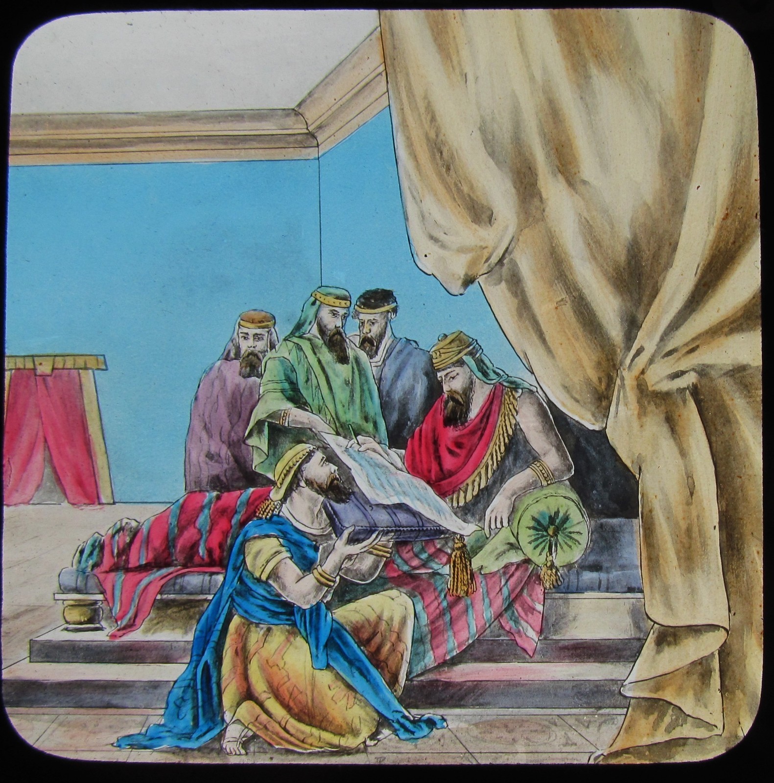 Glass Magic Lantern Slide THE STORY OF DANIEL NO16 C1890 RELIGIOUS DRAWING BIBLE Glass Magic Lantern Slide THE STORY OF DANIEL NO16 C1890 RELIGIOUS DRAWING BIBLE