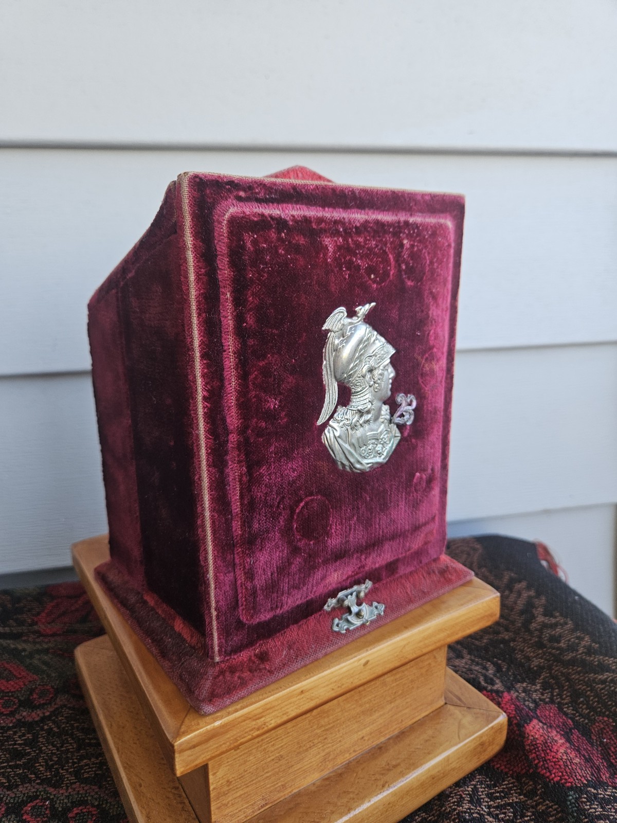 Antique Velvet Victorian Box Antique Velvet Victorian Box