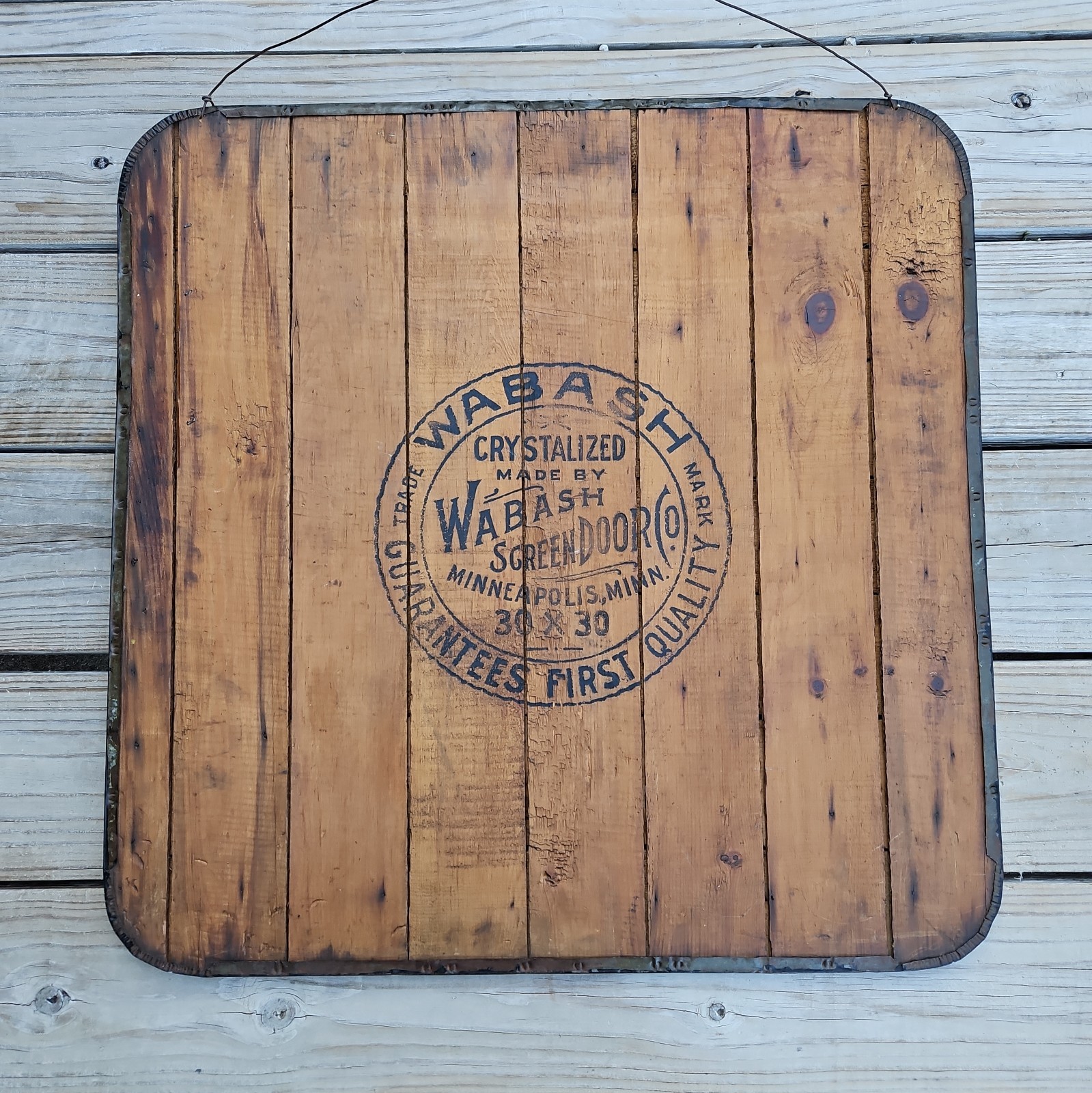Antique Rare WABASH Stove Board by Wabash Screen Door Co 30 X 30 Original Antique Rare WABASH Stove Board by Wabash Screen Door Co 30 X 30 Original