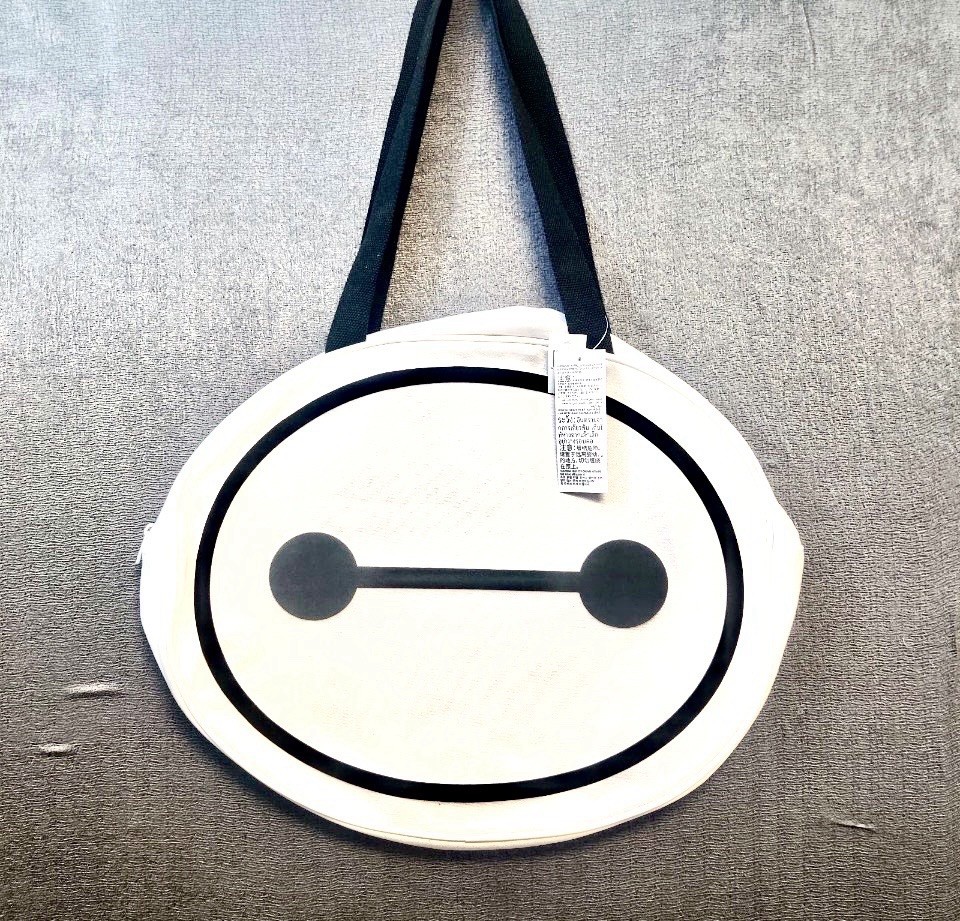 Official 💯 Original Disneyland Big Hero 6 Baymax Large Face Canvas Tote Bag New Official 💯 Original Disneyland Big Hero 6 Baymax Large Face Canvas Tote Bag New