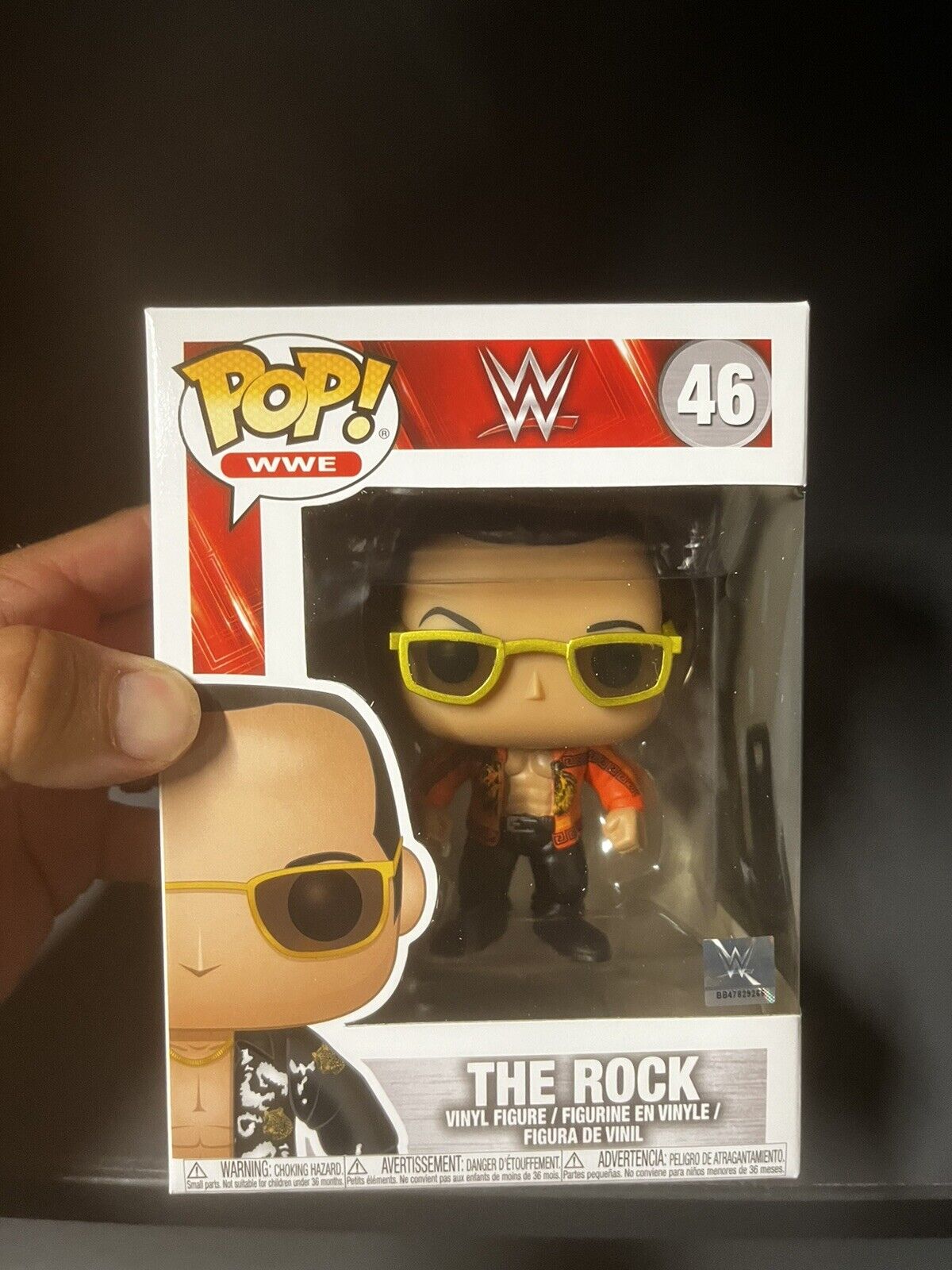 The Rock #46 - WWE Pop Old School [Orange Outfit, Non- Chase Version]