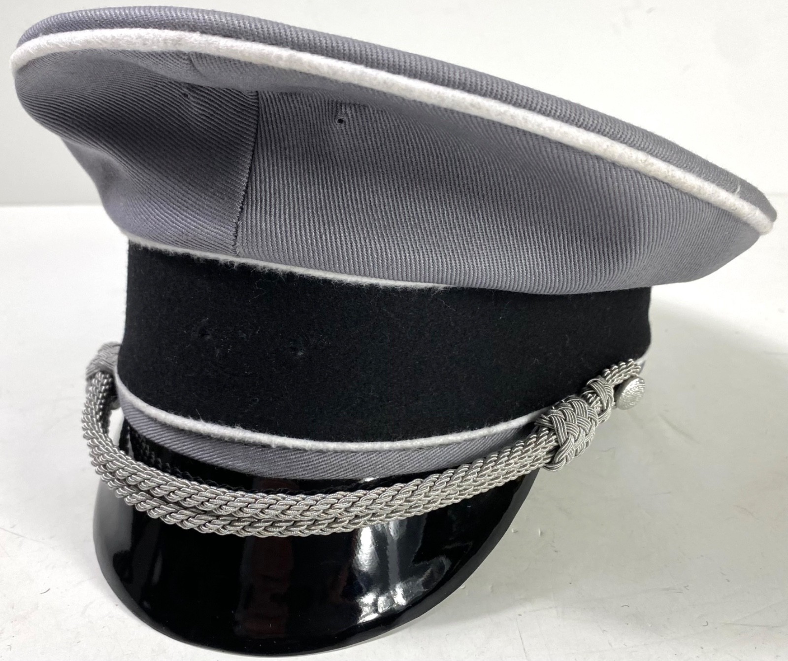 WWII GERMAN WAFFEN OFFICER M1938 PEAK "CRUSHER" CAP-XLARGE WWII GERMAN WAFFEN OFFICER M1938 PEAK "CRUSHER" CAP-XLARGE