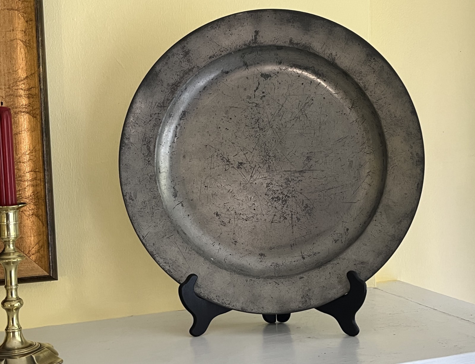 18th Century English Pewter Charger Plate – Henry Little c. 1750 (14.75") NICE 18th Century English Pewter Charger Plate – Henry Little c. 1750 (14.75") NICE