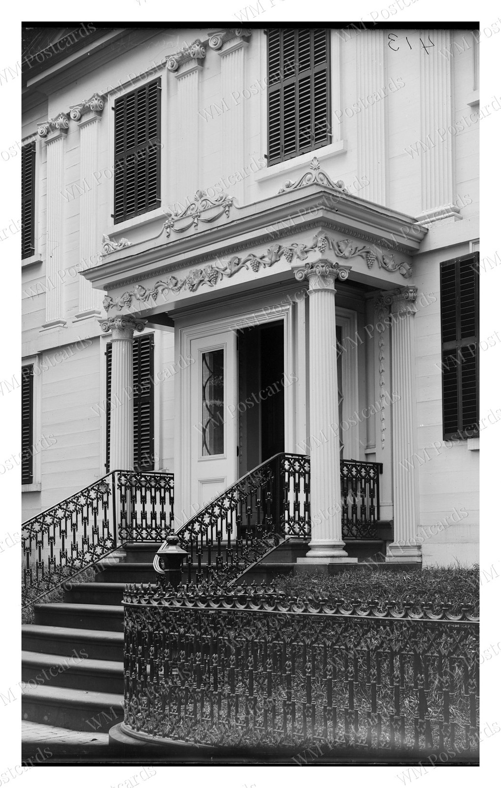 Salem Massachusetts 138 Federal St 1865-1914 Columns Railing Standard Postcard Salem Massachusetts 138 Federal St 1865-1914 Columns Railing Standard Postcard