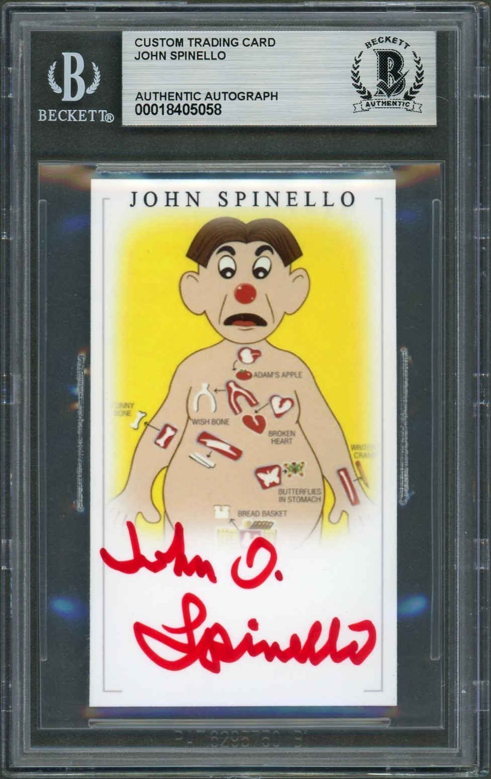 John Spinello SIGNED Creator Operation Game PCB Card Auto Beckett BAS Rare
