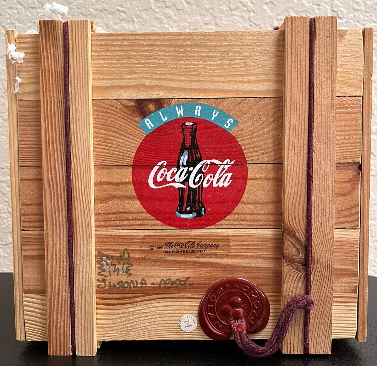 RARE Polonaise Coca-Cola "Always Coca-Cola" boxed Set GP517 Signed Retired 1996 RARE Polonaise Coca-Cola "Always Coca-Cola" boxed Set GP517 Signed Retired 1996
