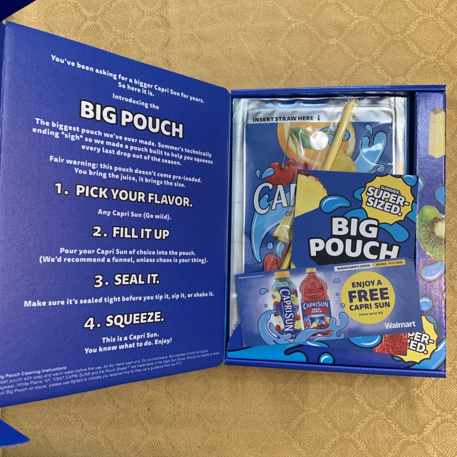 Capri Sun Big Pouch Limited Edition Oversized Drink Pouch 2026 IN HAND Capri Sun Big Pouch Limited Edition Oversized Drink Pouch 2026 IN HAND