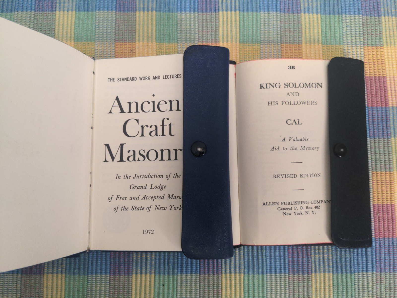 1972 Ancient Craft Masonry & 1947 King Solomon Freemasons Coded Books Freemason 1972 Ancient Craft Masonry & 1947 King Solomon Freemasons Coded Books Freemason
